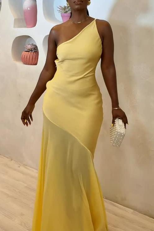 Ethereal One-Shoulder Maxi Dress