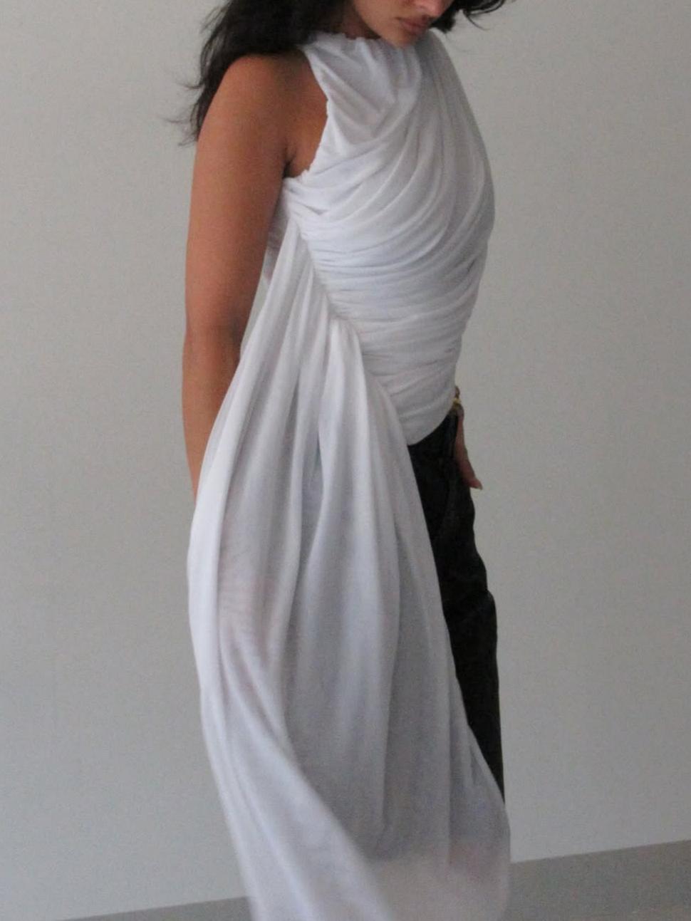 Asymmetrical Ruched Sleeveless Top