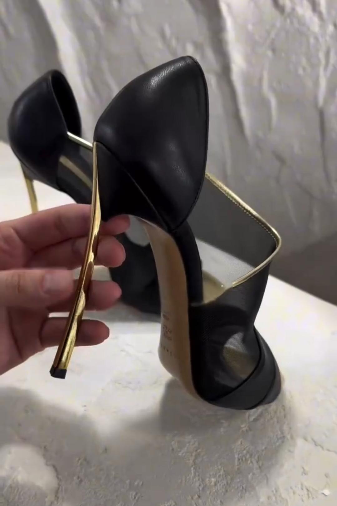 Mesh Stiletto Heels