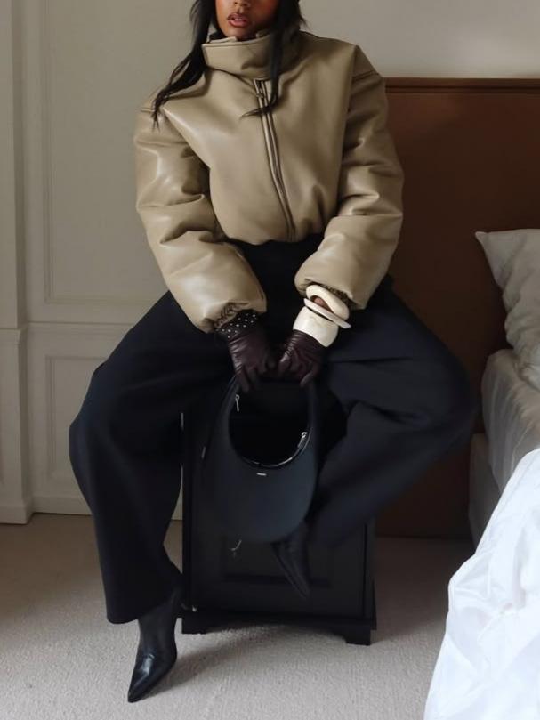 Aspen Puffer Jacket - Beige