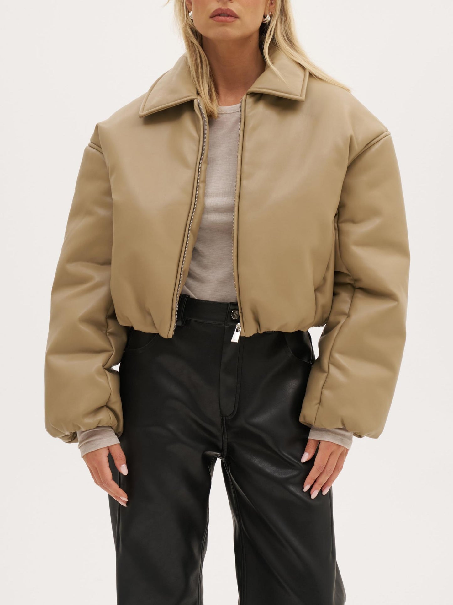 Aspen Puffer Jacket - Beige