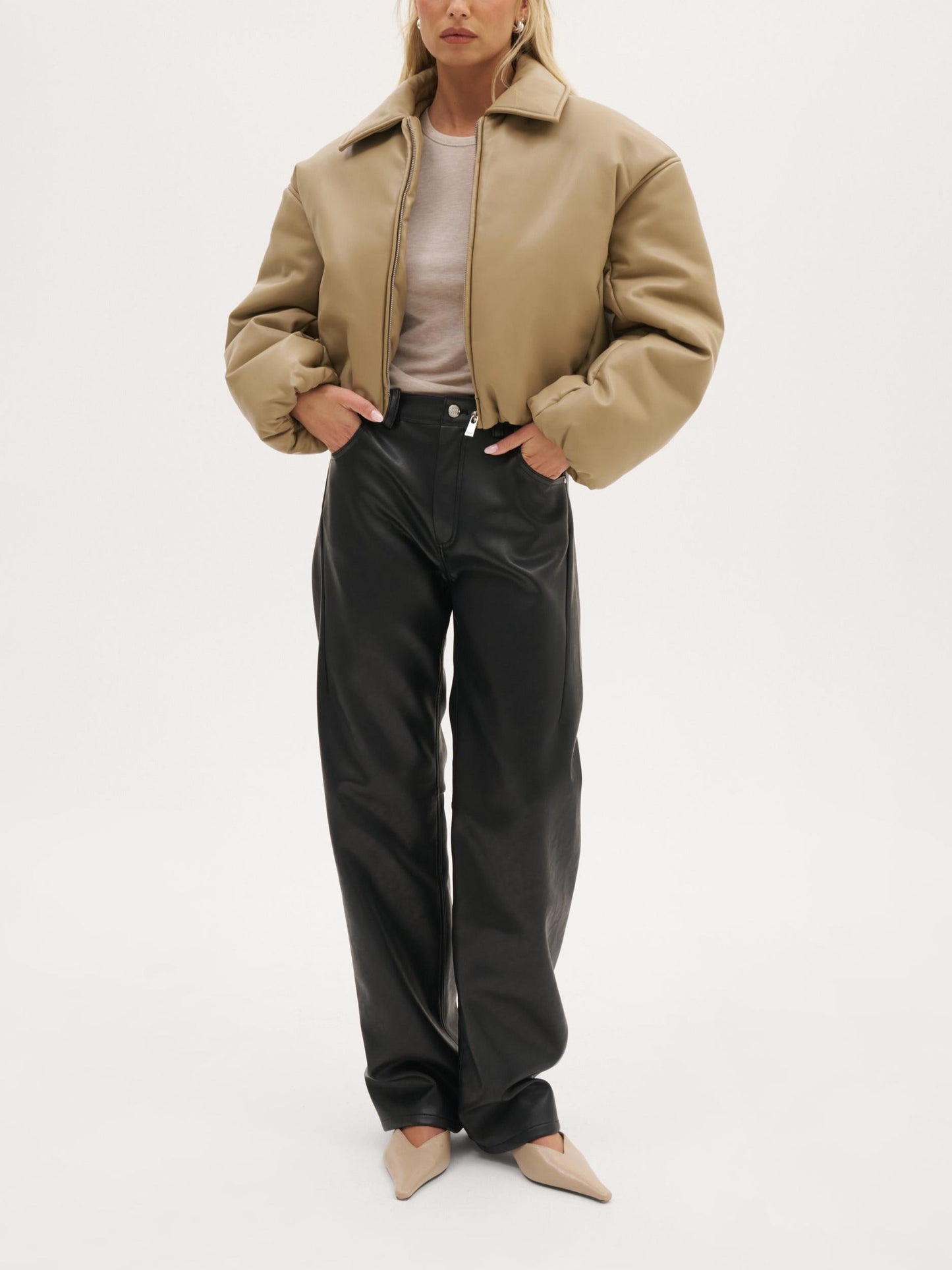 Aspen Puffer Jacket - Beige