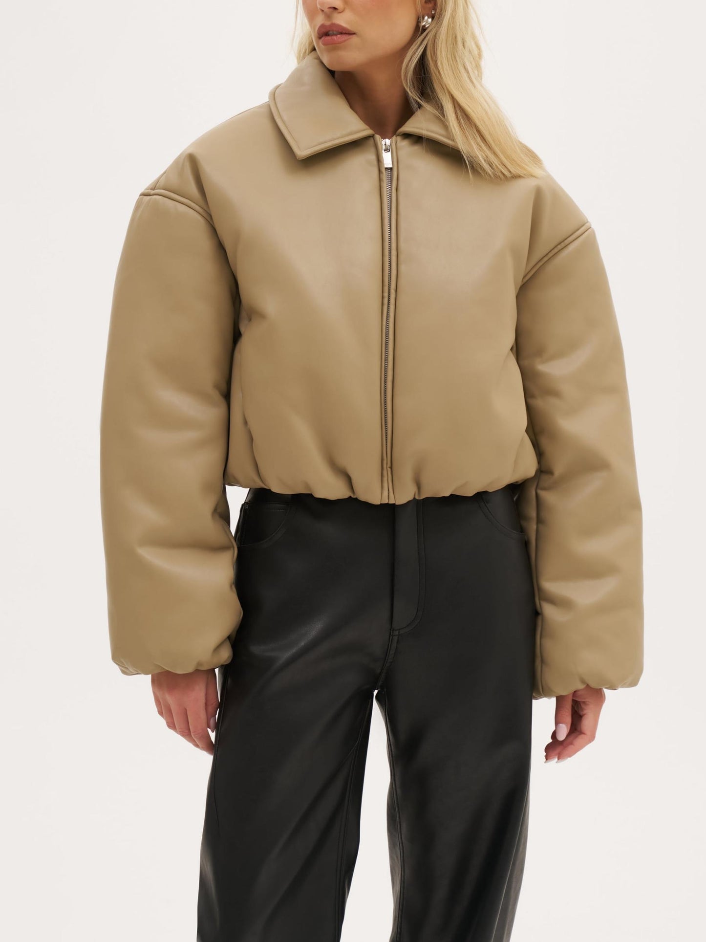 Aspen Puffer Jacket - Beige