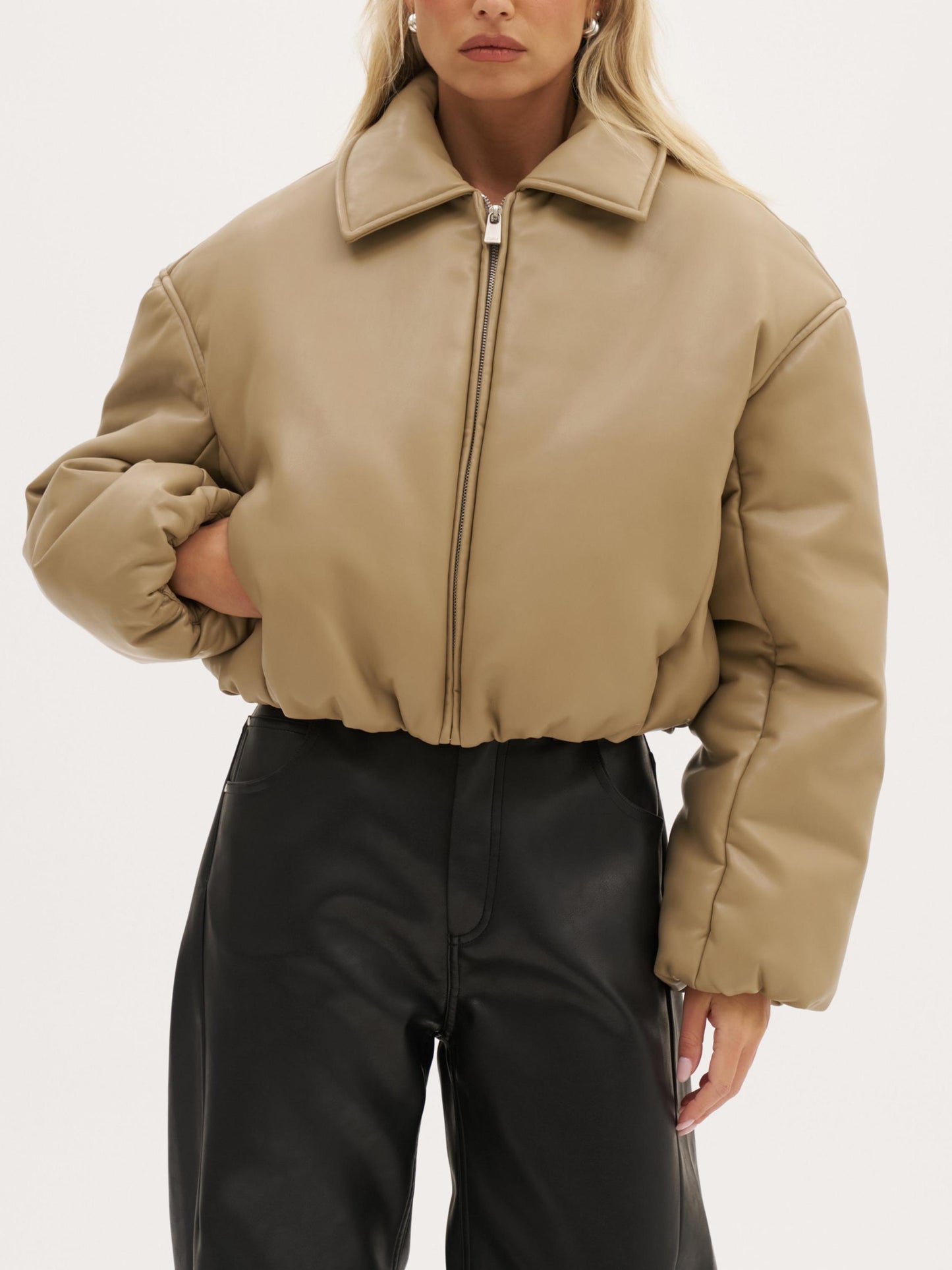 Aspen Puffer Jacket - Beige