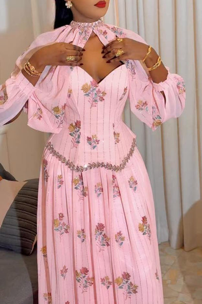 Elegant Floral Print Dress