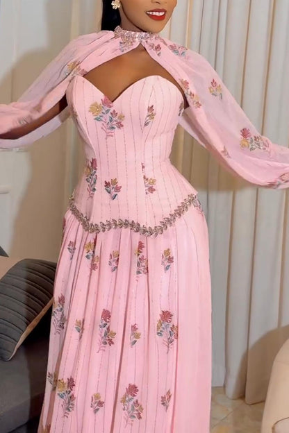 Elegant Floral Print Dress