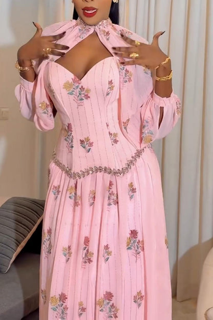 Elegant Floral Print Dress