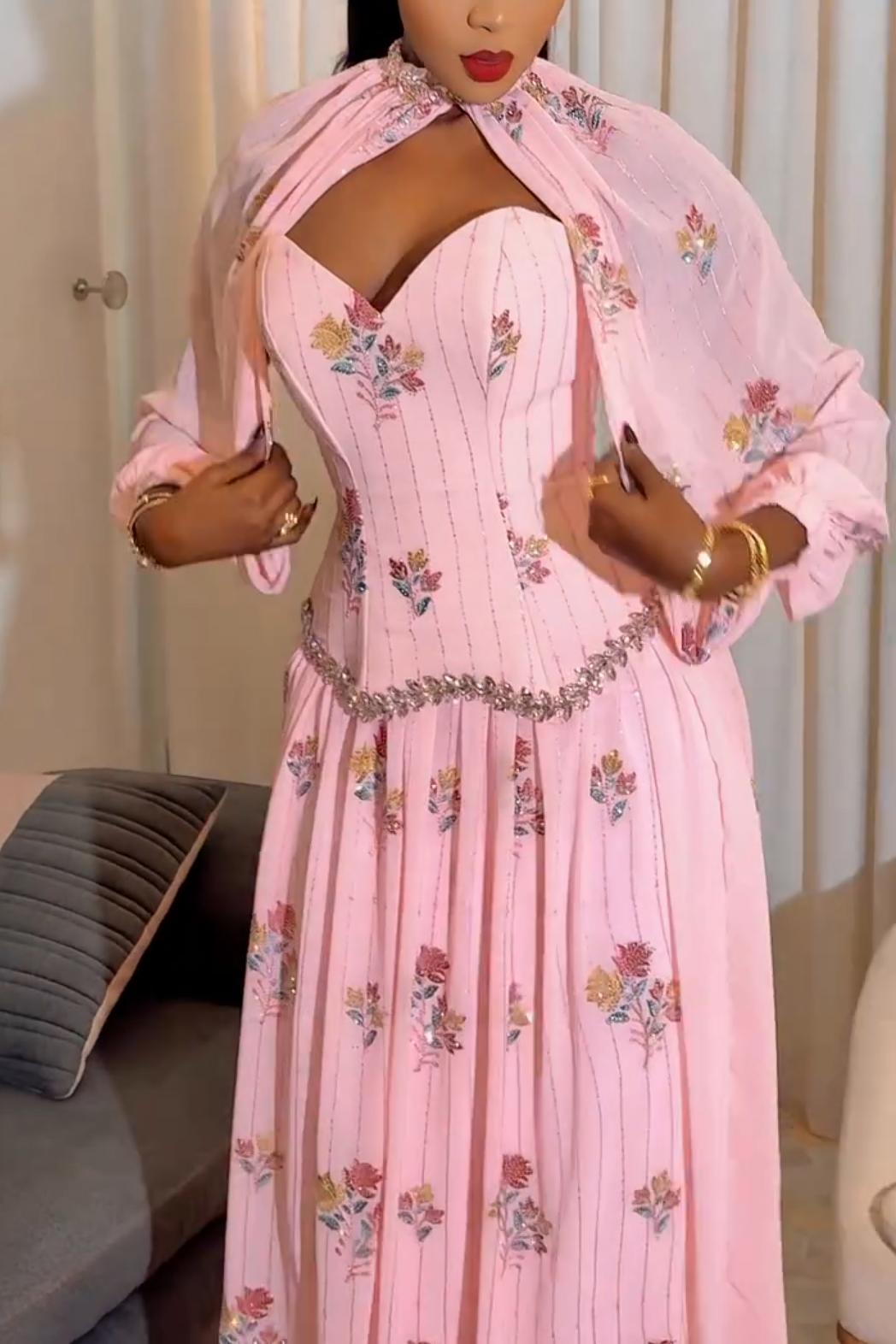 Elegant Floral Print Dress