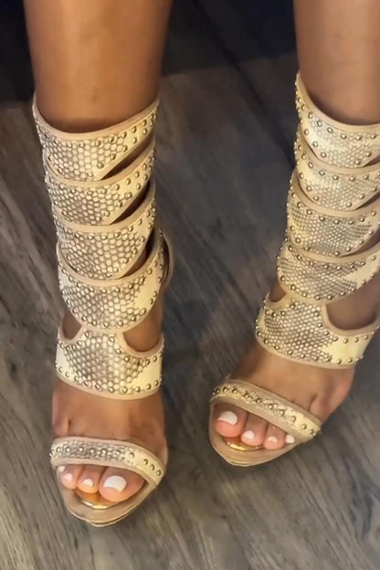 Statement Design Open-Toe High Heel Sandals