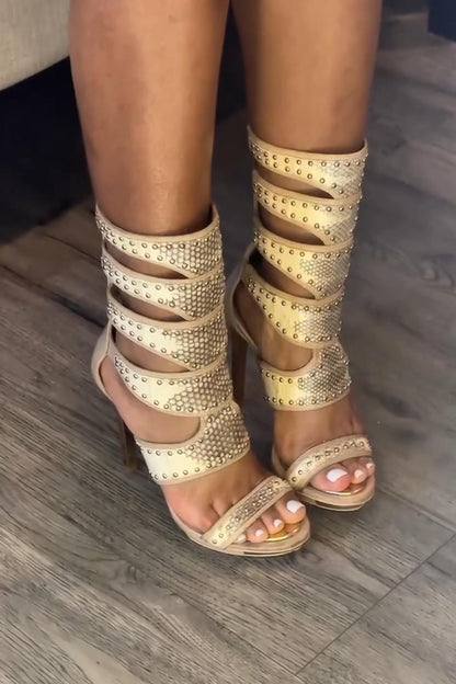 Statement Design Open-Toe High Heel Sandals