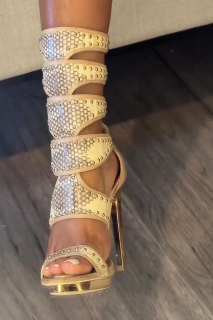 Statement Design Open-Toe High Heel Sandals