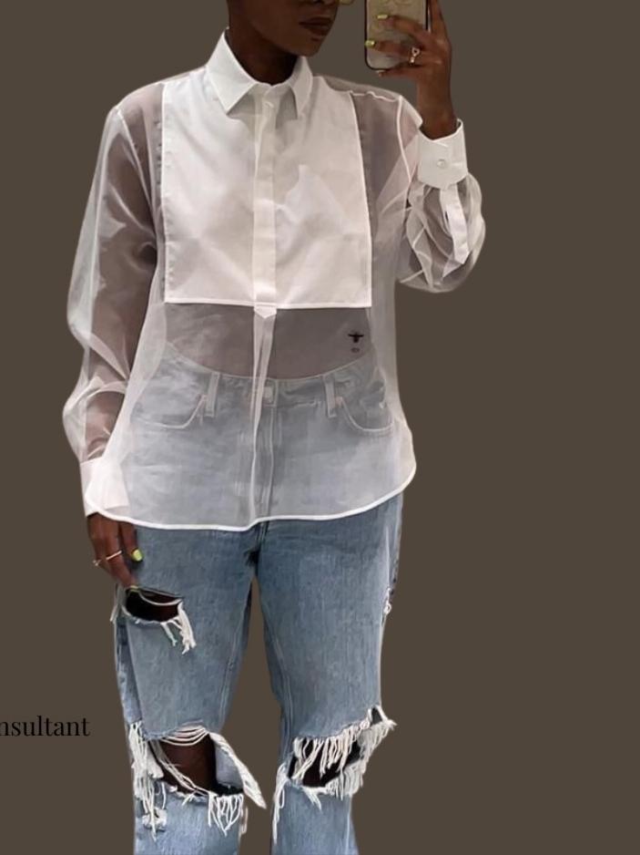 Skyline Sheer Shirt in white