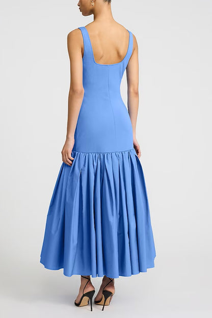 Scoop Neck Drop Waist Maxi Dress