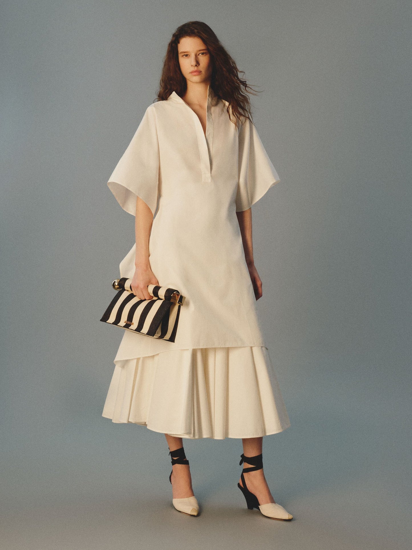 Classic Color-blocked buckle clutch