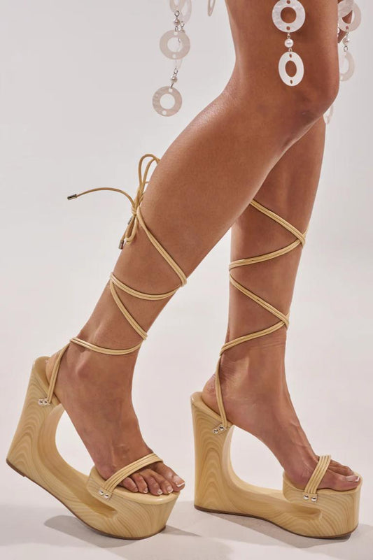 Strap Empty Wedge Sandal