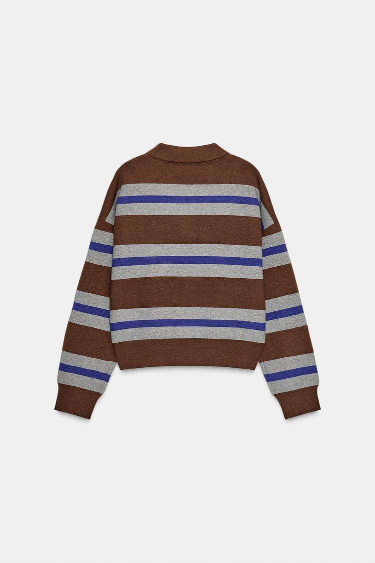 Striped Polo Sweater