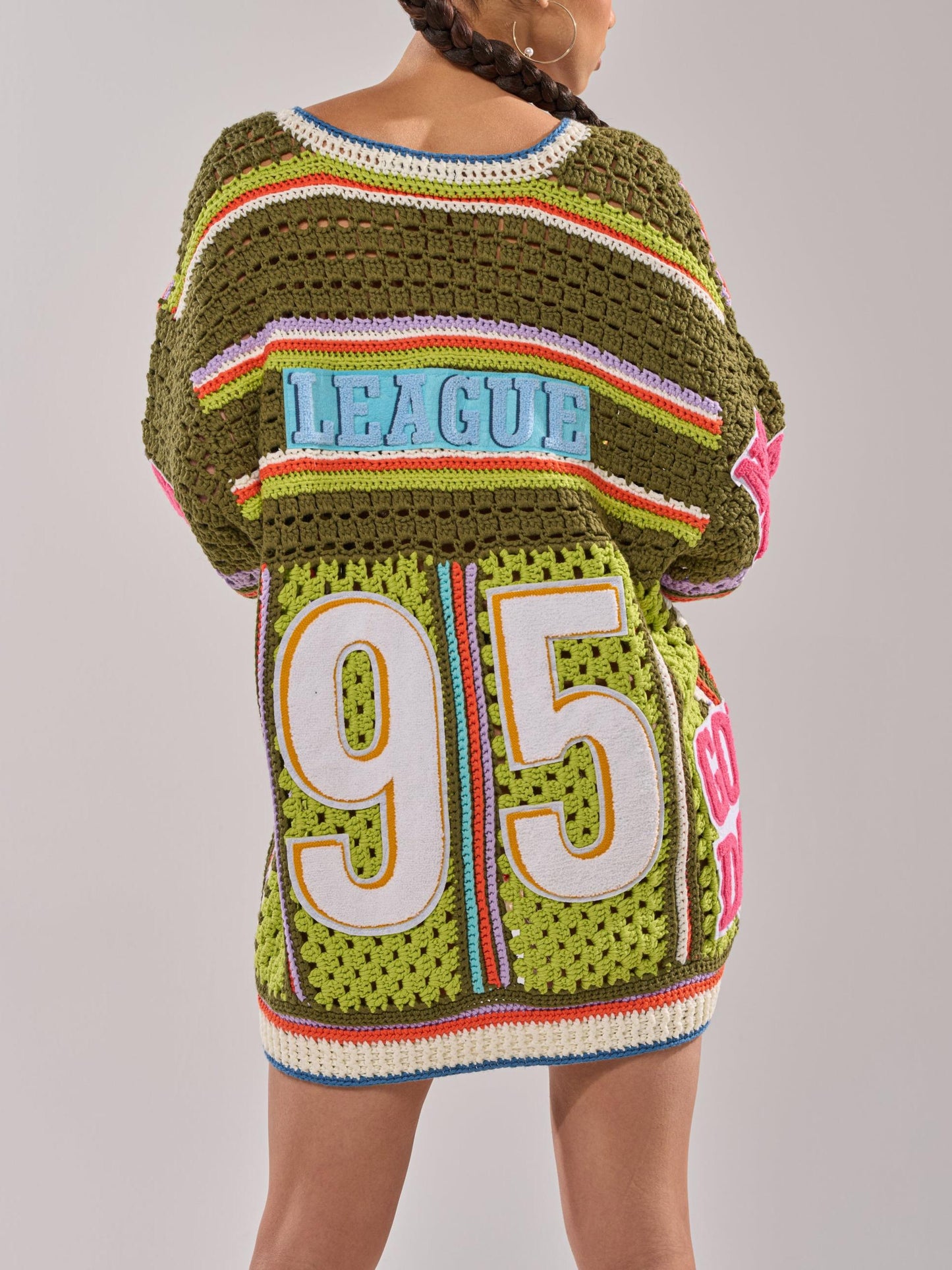 Colorblock Striped Knit Sweater