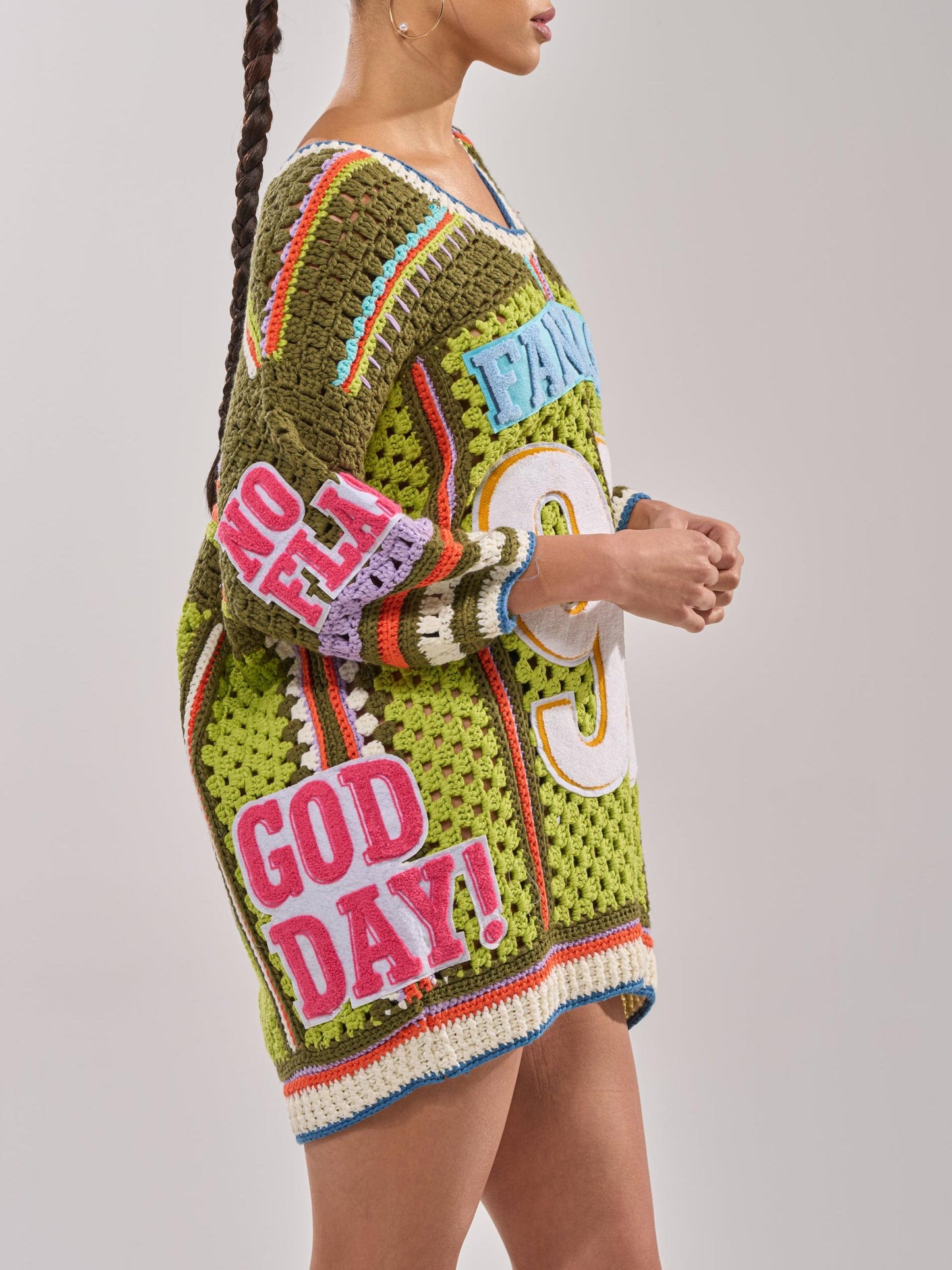 Colorblock Striped Knit Sweater