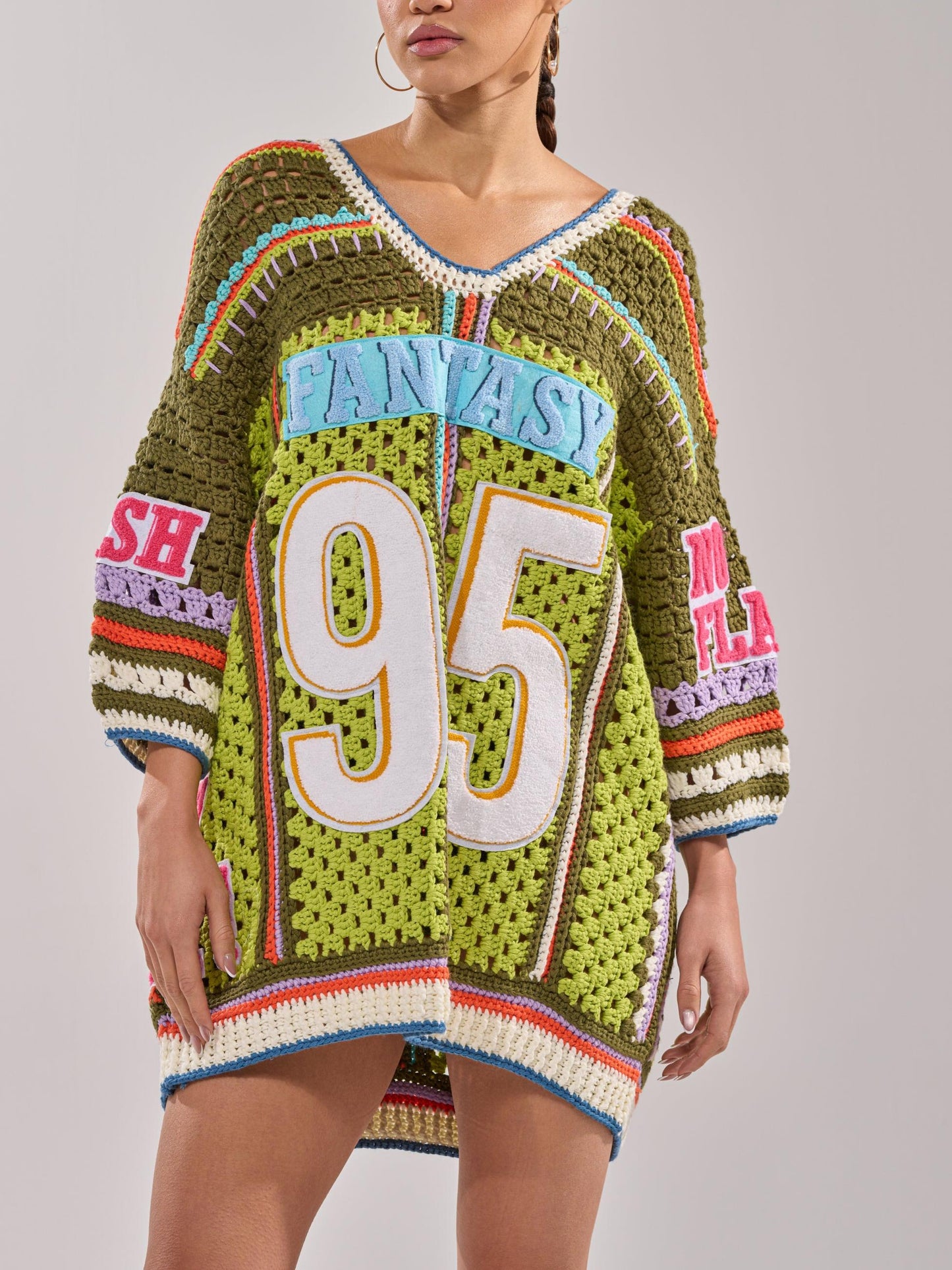 Colorblock Striped Knit Sweater