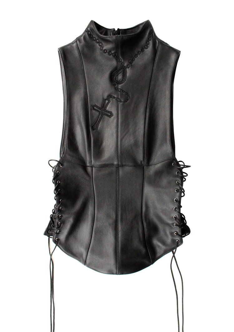 Embroidered Leather Bodice