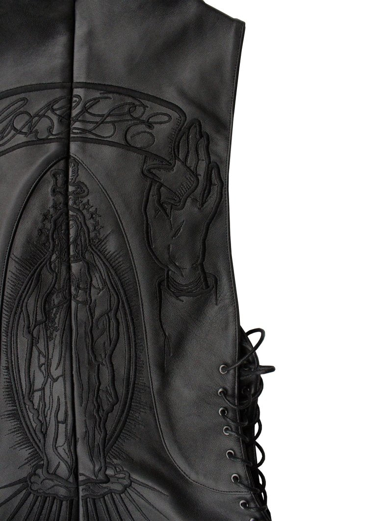 Embroidered Leather Bodice