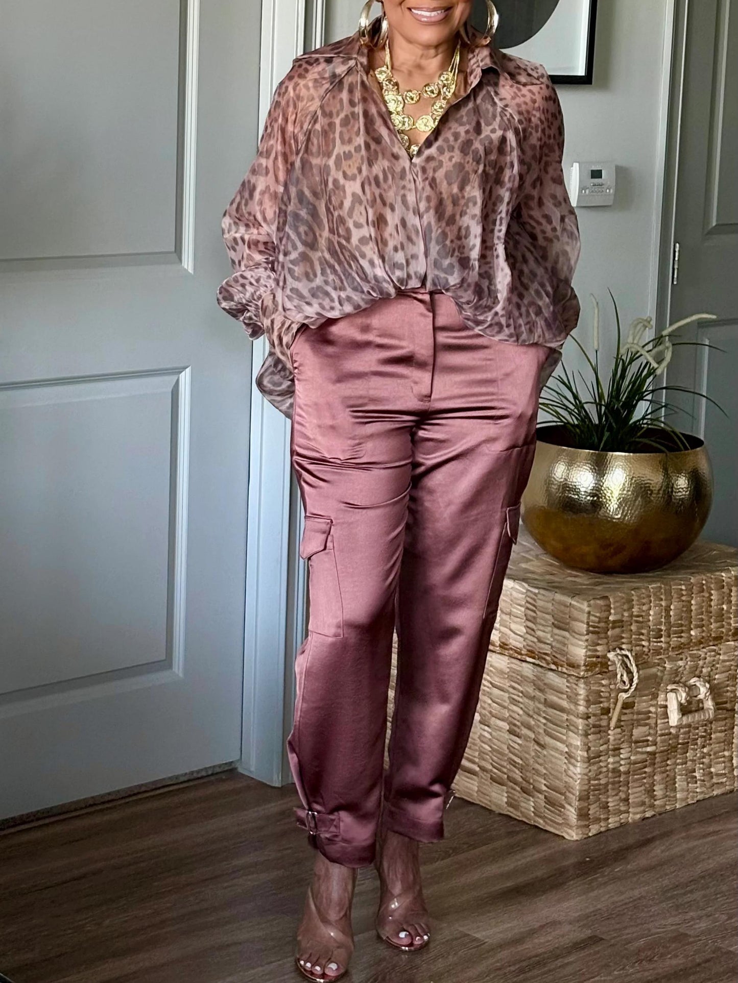 Statement Leopard Print Blouse