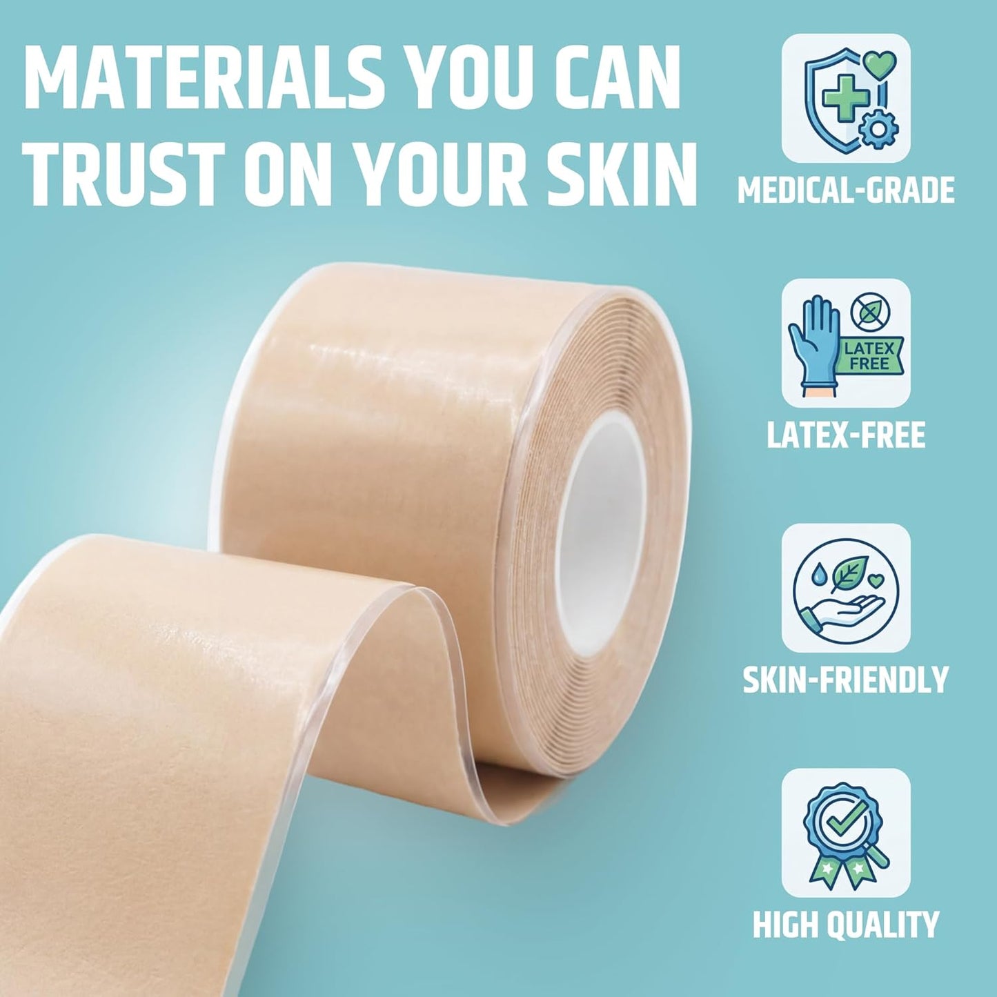 Hydrocolloid Roll for Wound Care – Cut-to-Size Ultra Absorbent First Aid Kit Essential