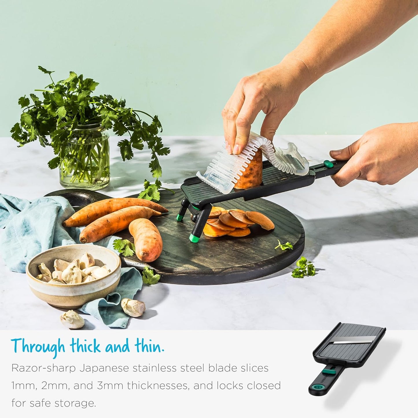 Handheld Safety Mandoline Slicer, Food Vegetable Cutter