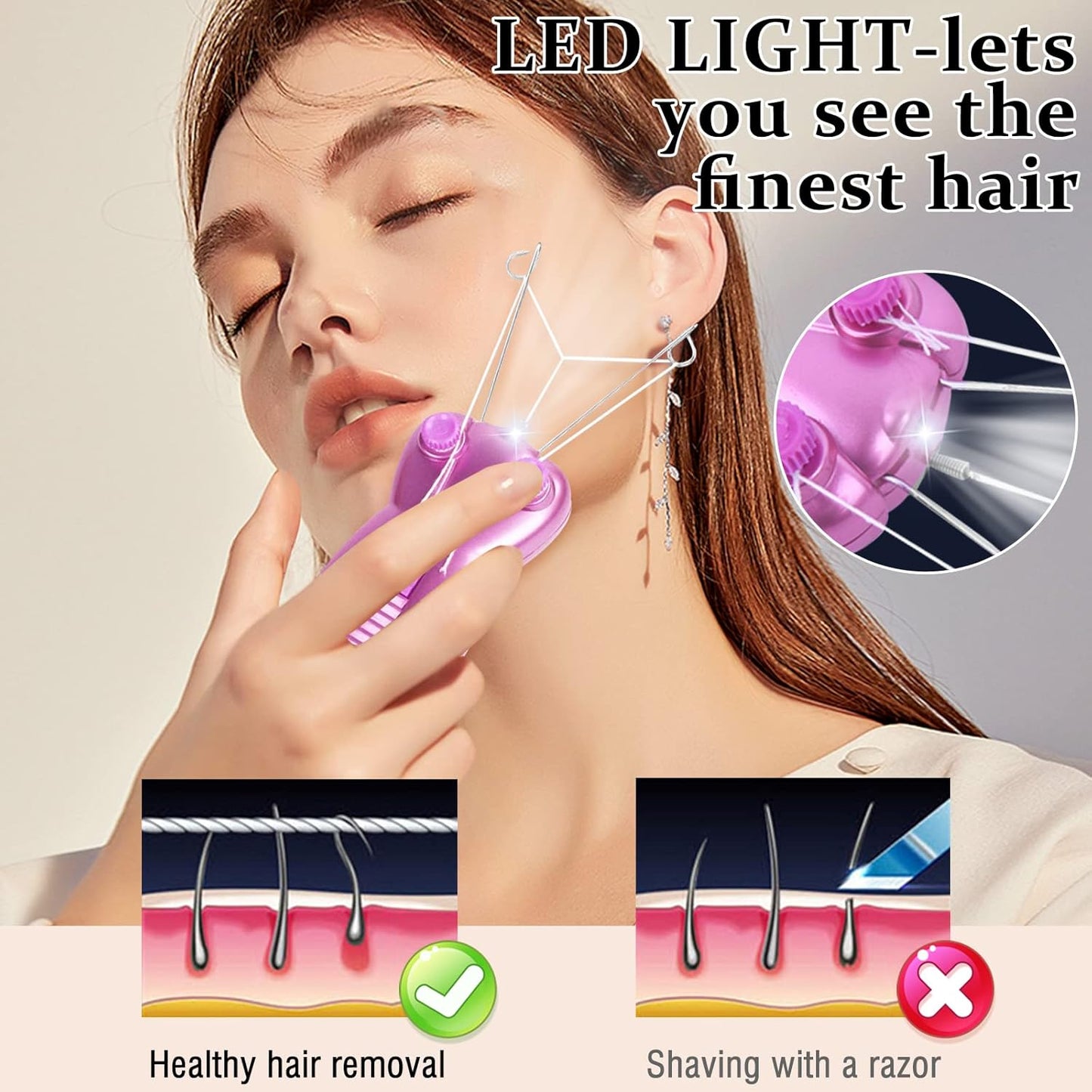 Electric Facial Hair Remover for Women