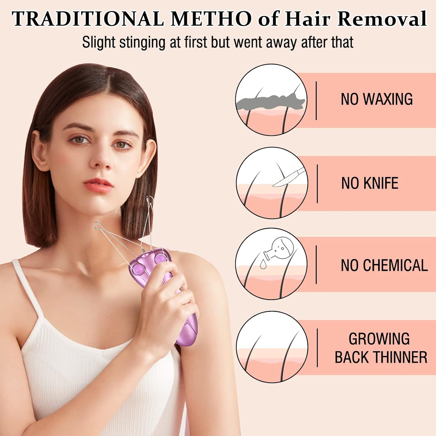 Electric Facial Hair Remover for Women