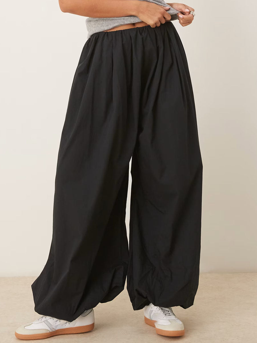 Denim Patchwork Top & Balloon Pants