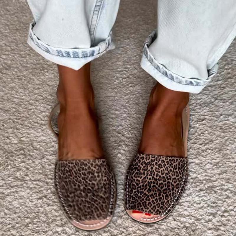 Flat Peep-Toe Sandals