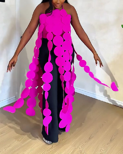 Sleeveless Backless Hollow Dress