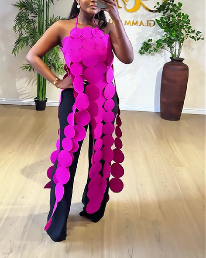 Sleeveless Backless Hollow Dress