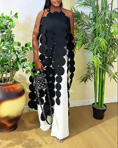 Sleeveless Backless Hollow Dress