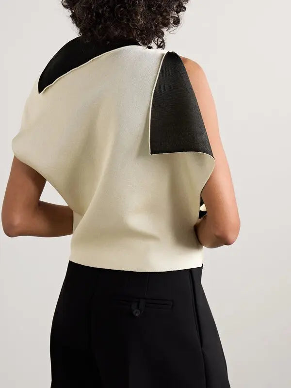Trapèze Asymmetric Knitted Top