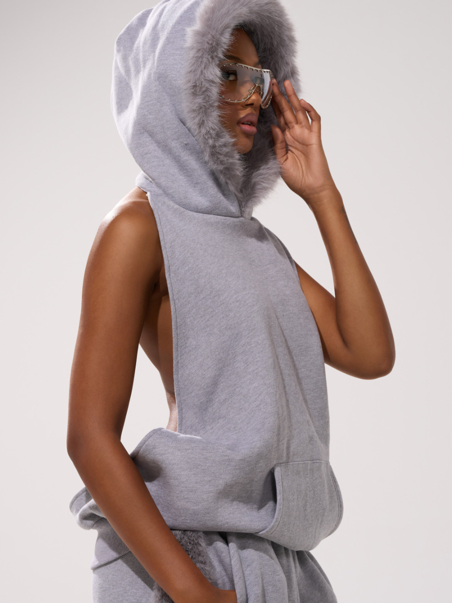 Plush Backless Sweat Set