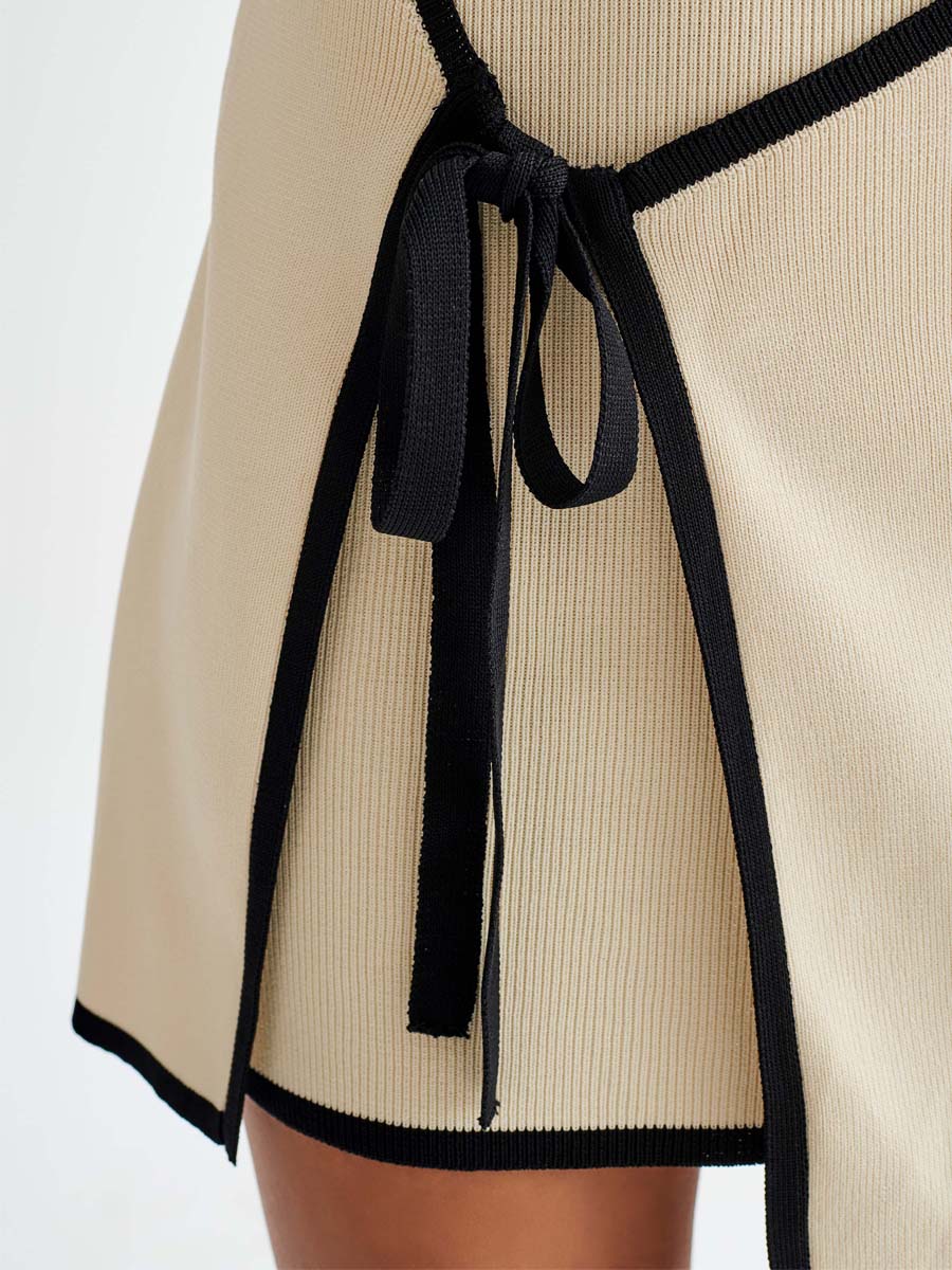 Fashion Knitted Strapless Mini Dress