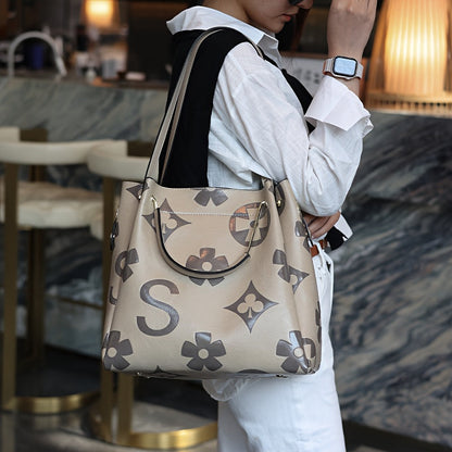 Color BLock Faux Leather Satchel Hand Bags With Straps