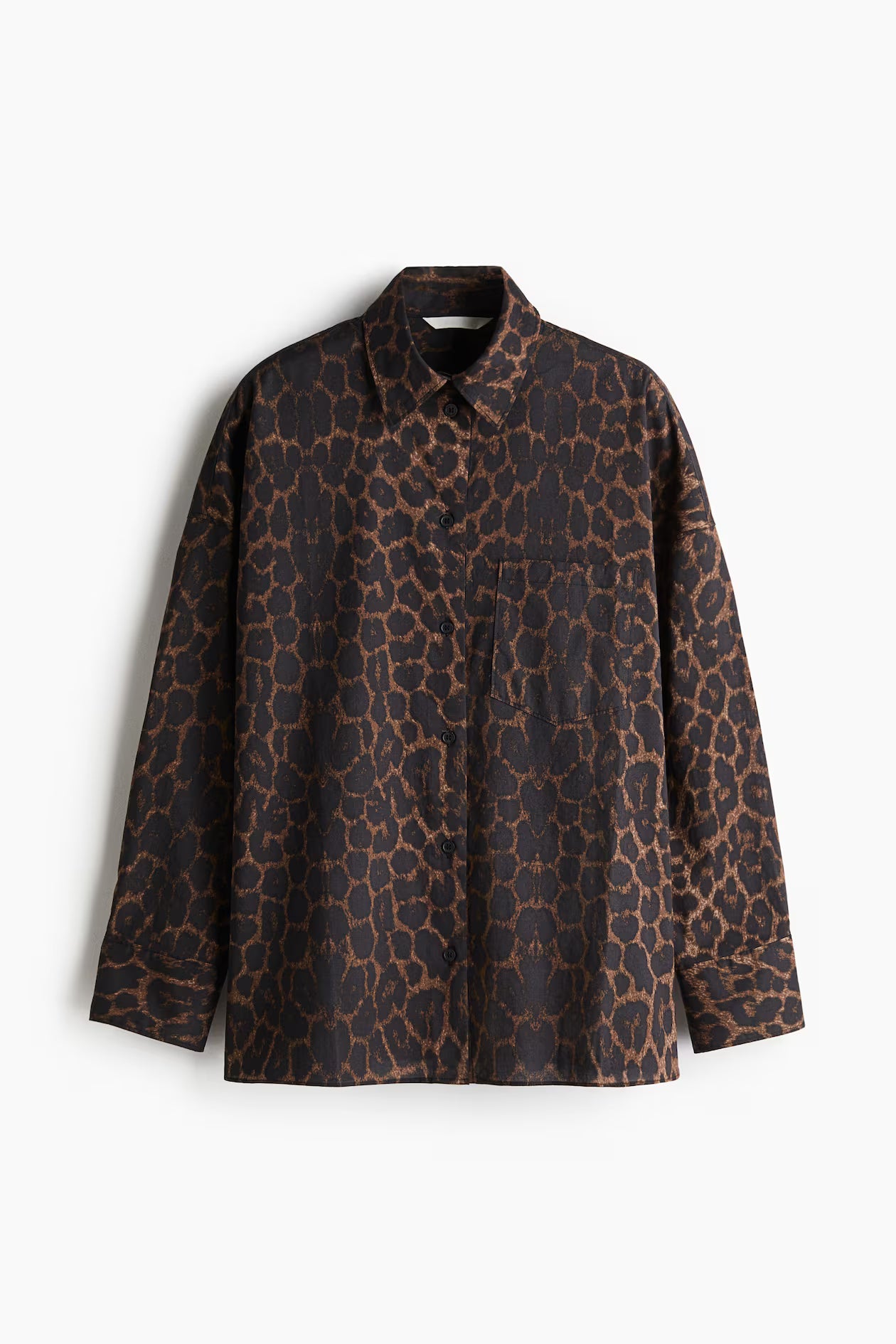 Leopard Printed Cotton Shirt & Drawstring Shorts Set