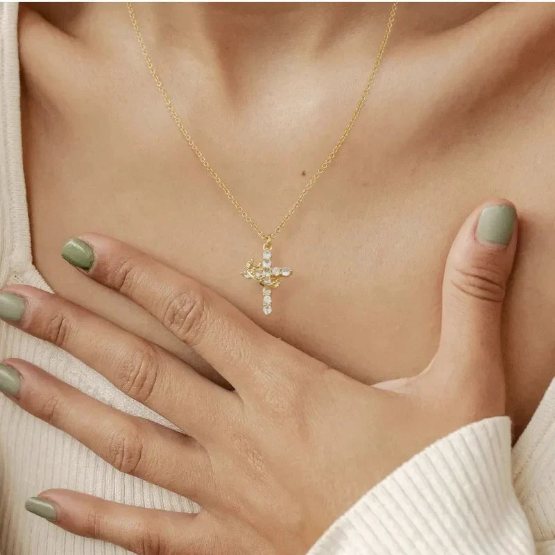 Cross & Crown Necklace