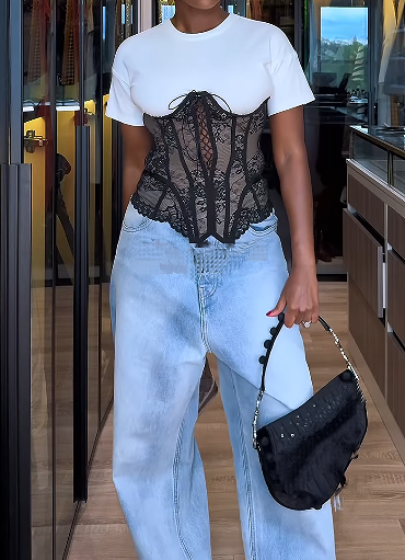 The Stylish Lace Body Shaping T-shirt