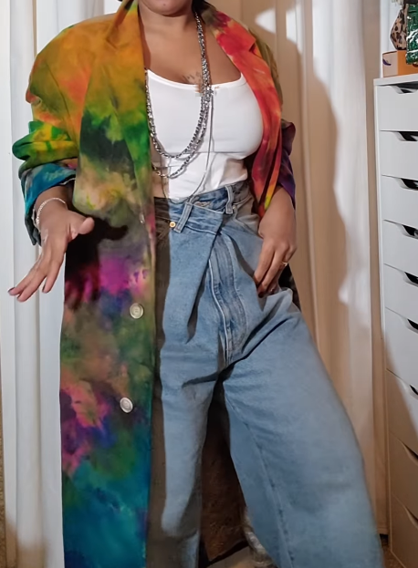 Rainbow Tie-dye Coat