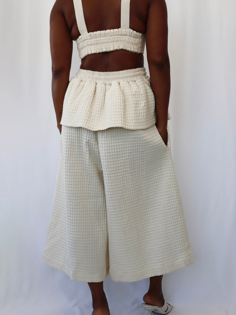 Peplum Waist Two Pieces Set