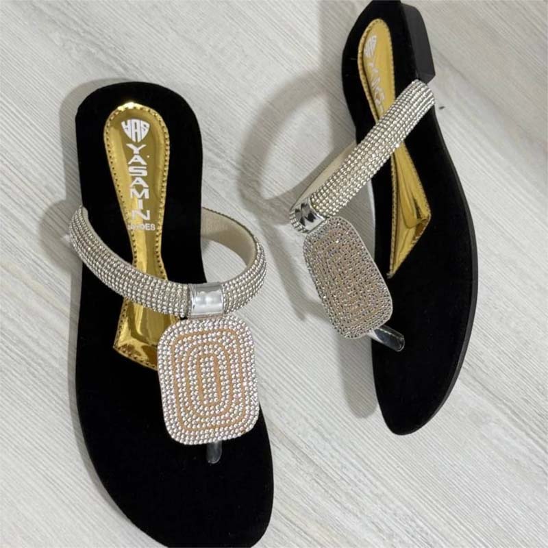 Rhinestone Sparkle Flat Flip Flops