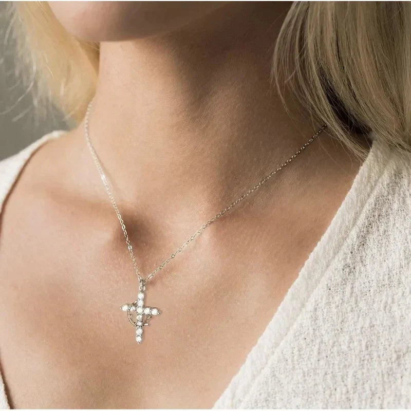 Cross & Crown Necklace