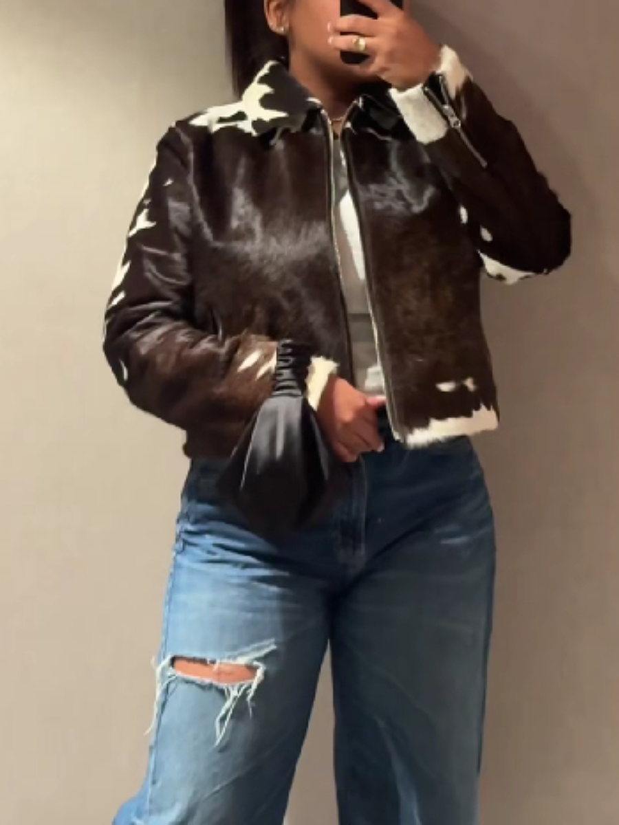 Imitation Cowhide Jacket