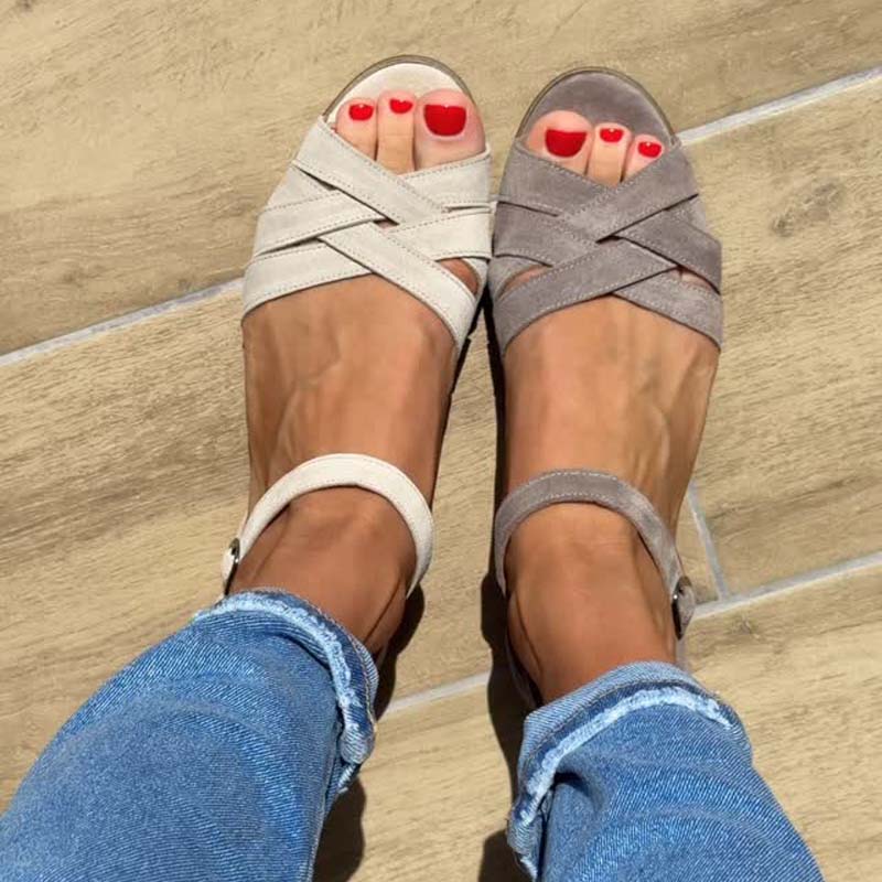 Women's Cut-Out Buckle Sandals