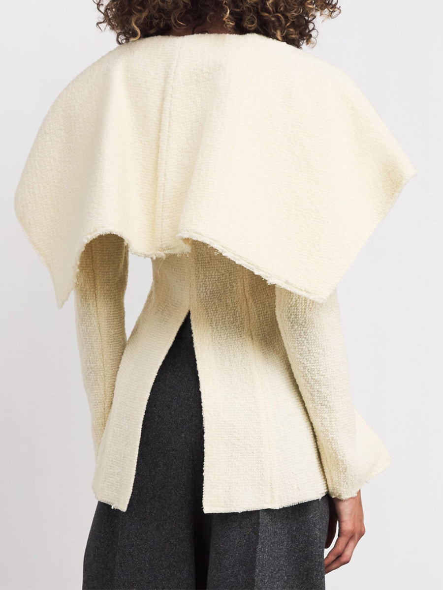 Shawl-Collar Long Sleeves Knitted Blazer