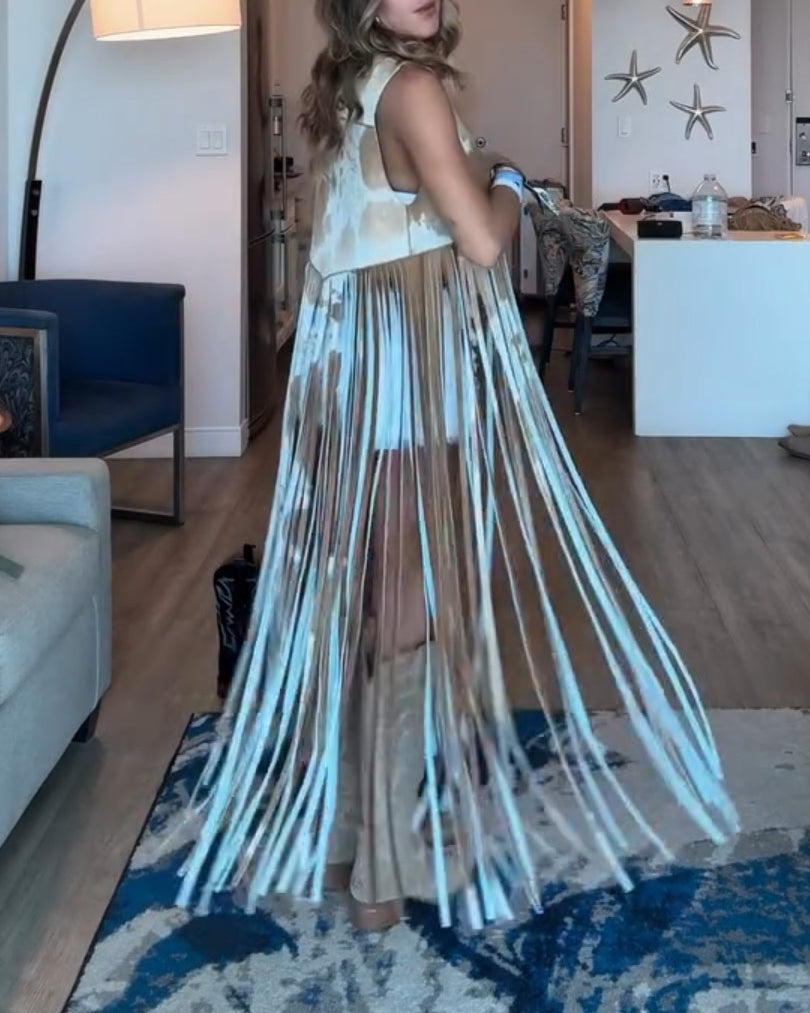 Premium Lainey Tassel Vest handmade